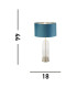 Oxford Table Lamp Glass Satin Nickel Teal Velvet Shade_Line