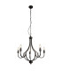Lodge 5 Light Pendant Black Metal_Main