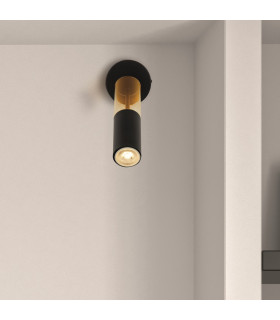 Merrygold Wall Light Black Amber Acrylic_Room