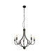 Lodge 5 Light Pendant Black Metal_Off
