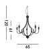 Lodge 5 Light Pendant Black Metal_Line