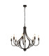 Lodge 8 Light Pendant Black Metal_Main