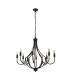 Lodge 8 Light Pendant Black Metal_Off