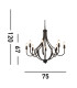 Lodge 8 Light Pendant Black Metal_Line