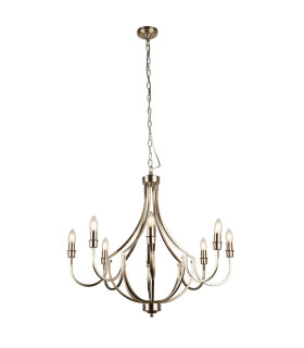Lodge 8 Light Pendant Satin Silver Metal_Main