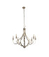 Lodge 8 Light Pendant Satin Silver Metal_Off