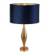 Rye Table Lamp Antique Brass Navy Velvet Shade_Main