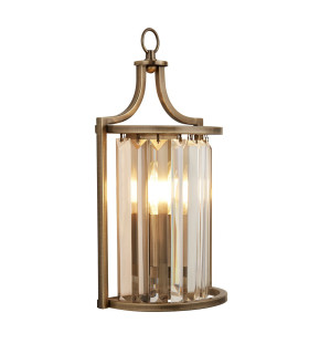Victoria Wall Light Antique Brass Clear Crystal_Main