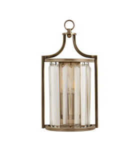 Victoria Wall Light Antique Brass Clear Crystal_Off