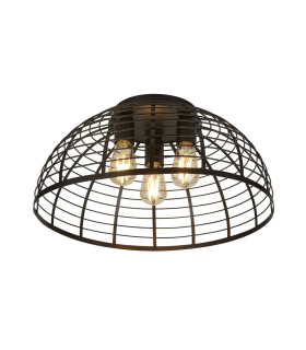 Vision Cage 3 Light Flush Matt Black Metal_Main