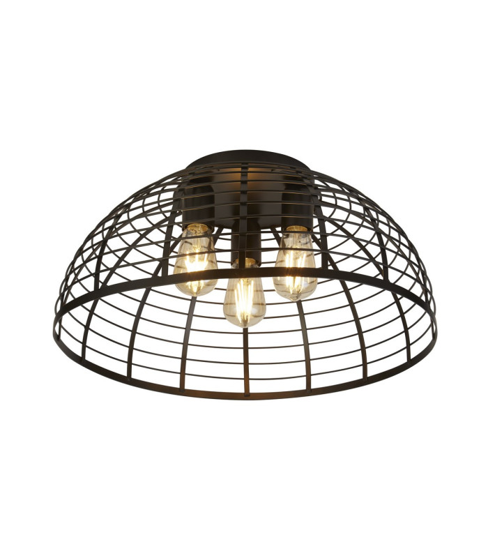 Vision Cage 3 Light Flush Matt Black Metal_Main