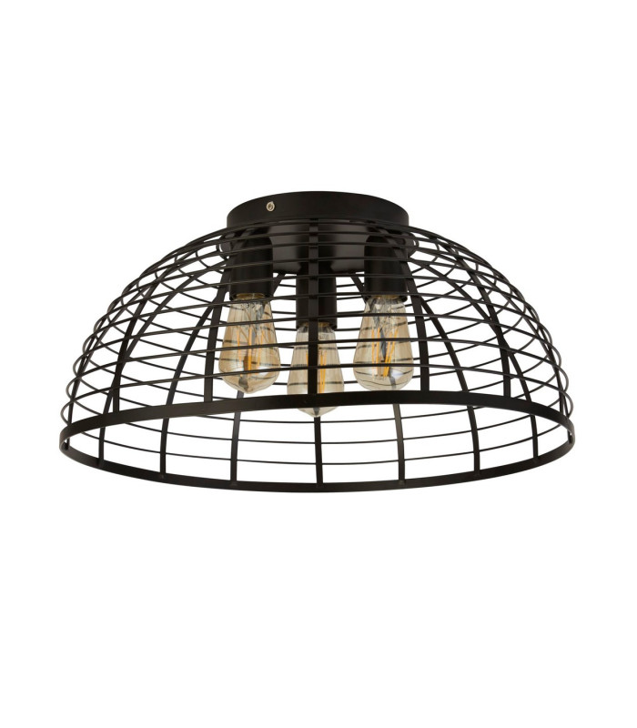 Vision Cage 3 Light Flush Matt Black Metal_Off
