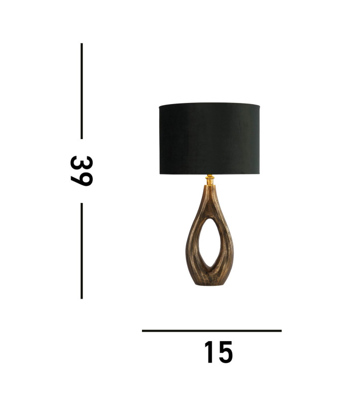 Base Only Bucklow Table Lamp Antique Brass_Line