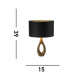 Bucklow Table Lamp Antique Brass Black Velvet Shade_Line
