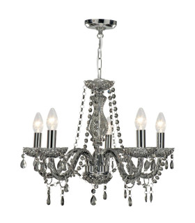 Marie Therese 5 Light Pendant Smoked Grey Glass_Main