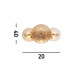 Wagon Wheel 6 Light Wall/Flush Bronze Amber Glass_Line