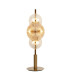 Wagon Wheel 6 Light Table Lamp Bronze Amber Glass_Main