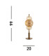 Wagon Wheel 6 Light Table Lamp Bronze Amber Glass_Line