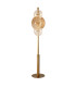Wagon Wheel 6 Light Floor Lamp Bronze Amber Glass_Main
