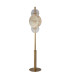 Wagon Wheel 6 Light Floor Lamp Bronze Amber Glass_Off