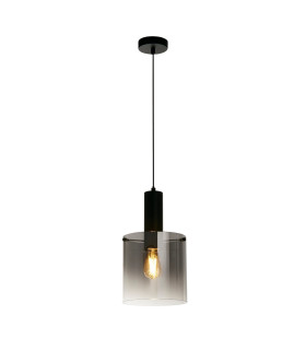 Sweden Pendant Matt Black Smoked Ombre Glass_Main