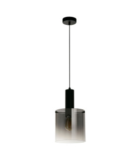 Sweden Pendant Matt Black Smoked Ombre Glass_Off