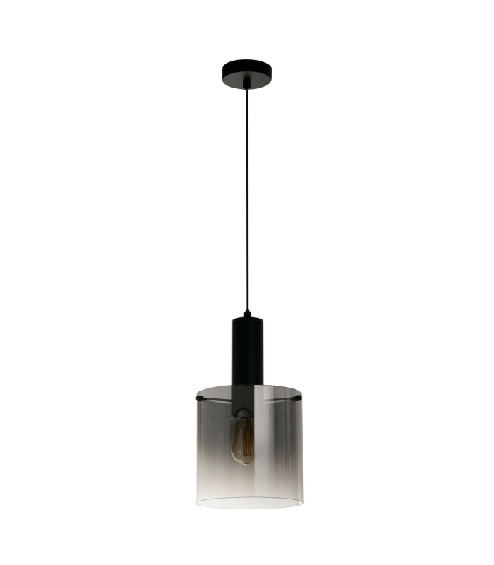 Sweden Pendant Matt Black Smoked Ombre Glass_Off