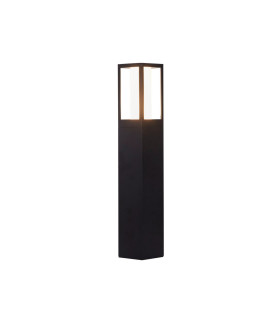 Avenue Outdoor Small Post Black Matt White Polycarbonate_Main