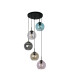 Mardi Gras II 5 Light Pendant Black Coloured Glass_Off