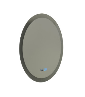 Round Bathroom Mirror Digital Clock Demister_Off
