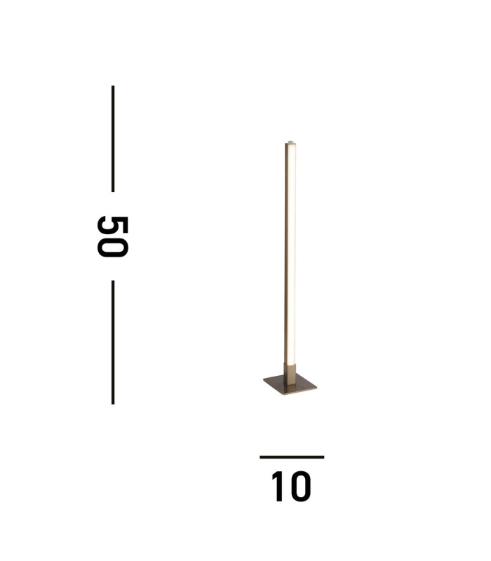 Tribeca Table Lamp Satin Silver Metal_Line