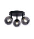 Crosby 3 Light SemiFlush Black Smoked Glass_Main