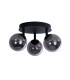 Crosby 3 Light SemiFlush Black Smoked Glass_Off