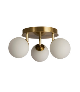 Crosby 3 Light SemiFlush Gold Opal Glass_Off
