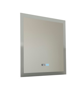 Square Bathroom Mirror Digital Clock Demister_Off