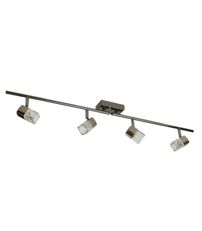 Blocs 4 Light Split Bar Spotlight Chrome Clear Glass_Main