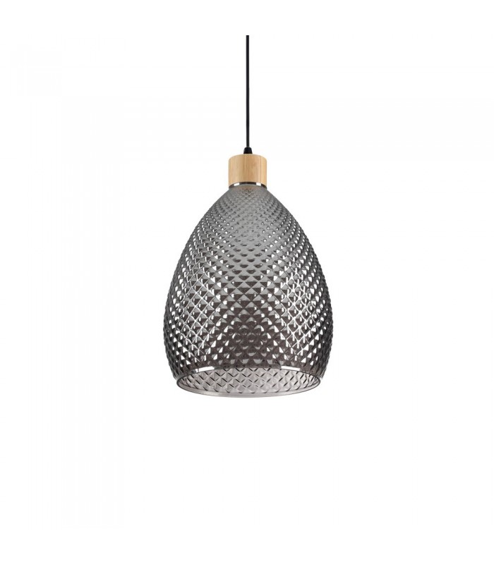 Indoor Dome Ceiling Pendant Lamp 1 Light Grey, E27 - 1