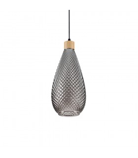 Indoor Dome Ceiling Pendant Lamp 1 Light Grey, E27 - 1