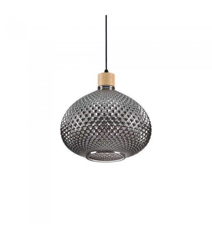 Indoor Dome Ceiling Pendant Lamp 1 Light Grey, E27 - 1