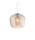 Indoor Dome Ceiling Pendant Lamp 1 Light Amber, E27 - 1