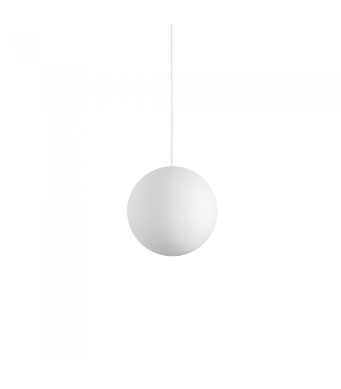 Indoor Globe Ceiling Pendant Lamp 1 Light White, E27 - 1