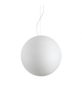 Indoor Globe Ceiling Pendant Lamp 1 Light White, E27 - 1