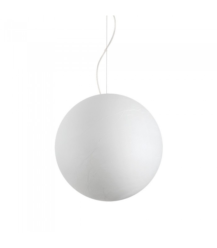 Indoor Globe Ceiling Pendant Lamp 1 Light White, E27 - 1