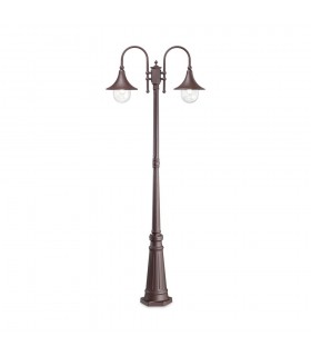 Outdoor Lamp Post 2 Lights Coffee IP43, E27 - 1