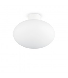 Bathroom Globe Flush Light White IP44, E27 (Shade Sold Separately) - 1