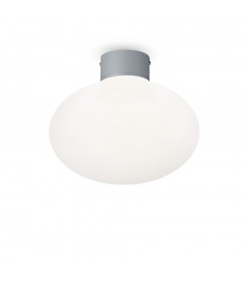 Bathroom Globe Flush Light Grey IP44, E27 (Shade Sold Separately) - 1