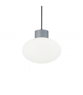 Bathroom Globe Pendant Light Grey IP44, E27 (Shade Sold Separately) - 1