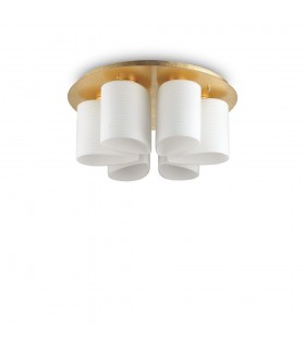 Indoor 6 Lights Flush Ceiling Lamp Gold, E27 - 1