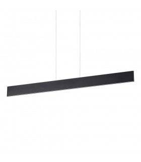 Integrated LED Linear Ceiling Pendant Lamp 1 Light Black 3000K - 1