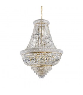 Indoor Ceiling Chandelier Pendant Lamp 24 Lights Gold, E14 - 1